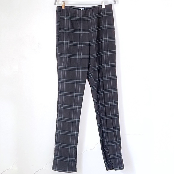 Gray-Green Plaid Pants - Picture 1 of 4